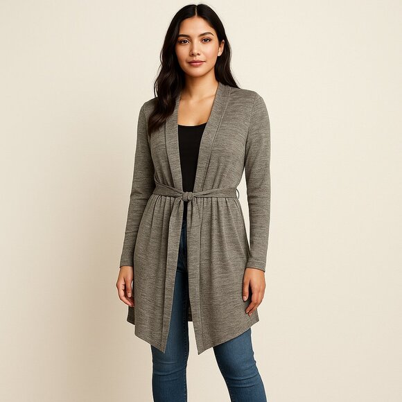 Joseph Ribkoff Gray Open Front Cardigan Size 12 - Picture 1 of 5